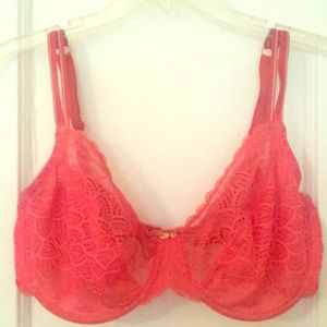 Sexy tangerine lace Chantelle bra